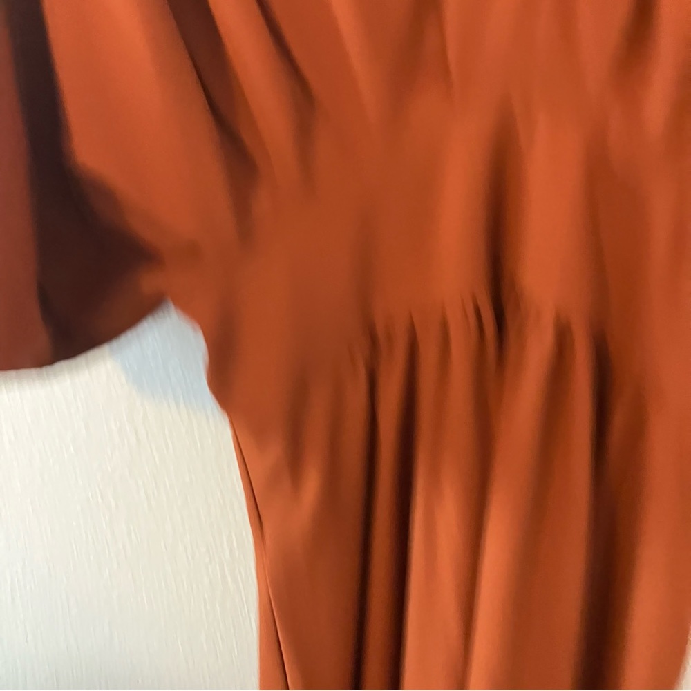NWT Alexia Admor August Brown Drape Fit N Flare Midi Dress - 10 - Picture 9 of 12